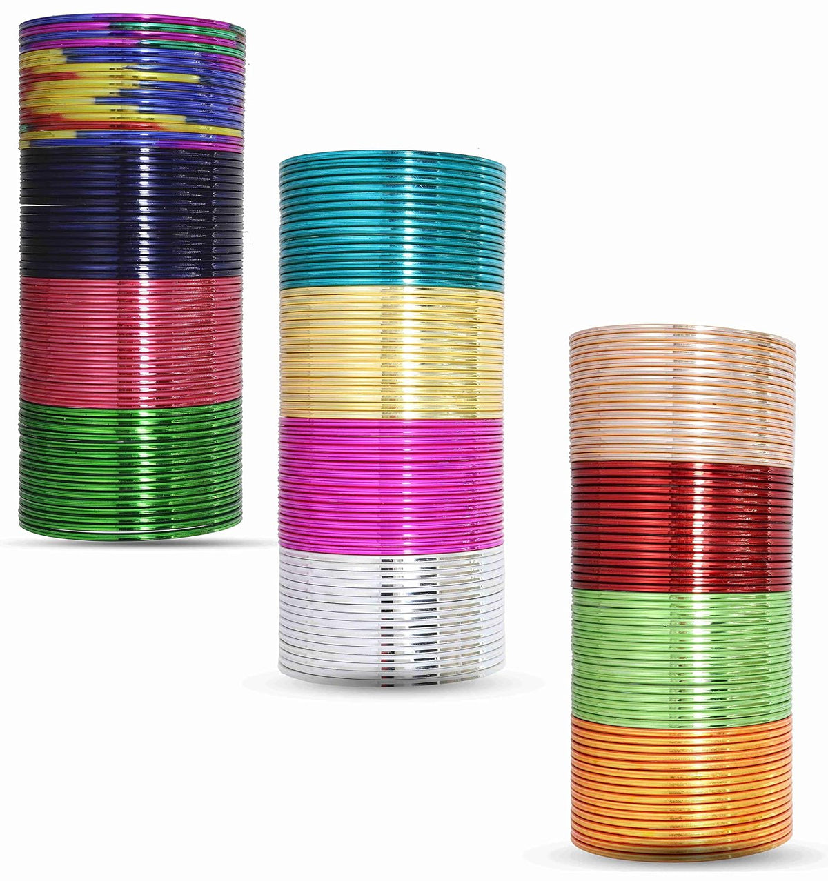 NMII Non-Precious Metal Base Metal With Colourful Plane Bangles Set For Women and Girls