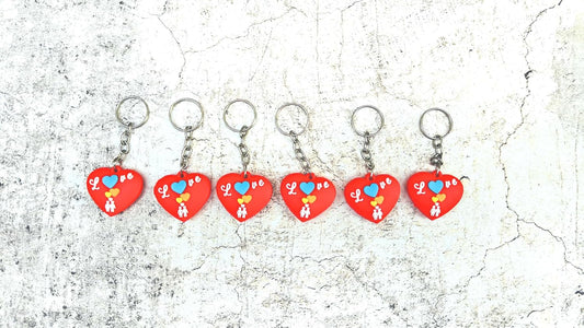 SHINDE EXPORTS love key chains for couples girls car bike women keychain pack of 6