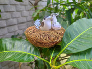 SHINDE EXPORTS Decorative Artificial Birds Nest Hanging Made of Natural Grass Best for Balcony Home Decor and Gifting (Design 12)