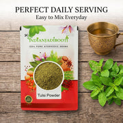 IndianJadiBooti Tulsi Basil Leaf Powder, 900 Grams Pack | (Pack Of 2)