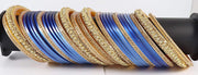 NMII Premium Gold Plated Bangles Chuda Set For Bridal Women & Girls with Zircon Gemstone & Beads Worked | Traditional Women's Bangles | Chura Set For Women Wedding, Party, Festive