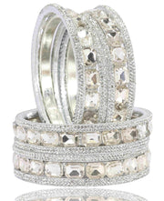 NMII Stylish Metal with AD Diamond Bangles Kada Set For Women & Girls | Premium Gold Plated Bangles | Kada Set For Women | Metal Bangles | Fashionable Bangles For Wedding, Party, Daily- Set of 12
