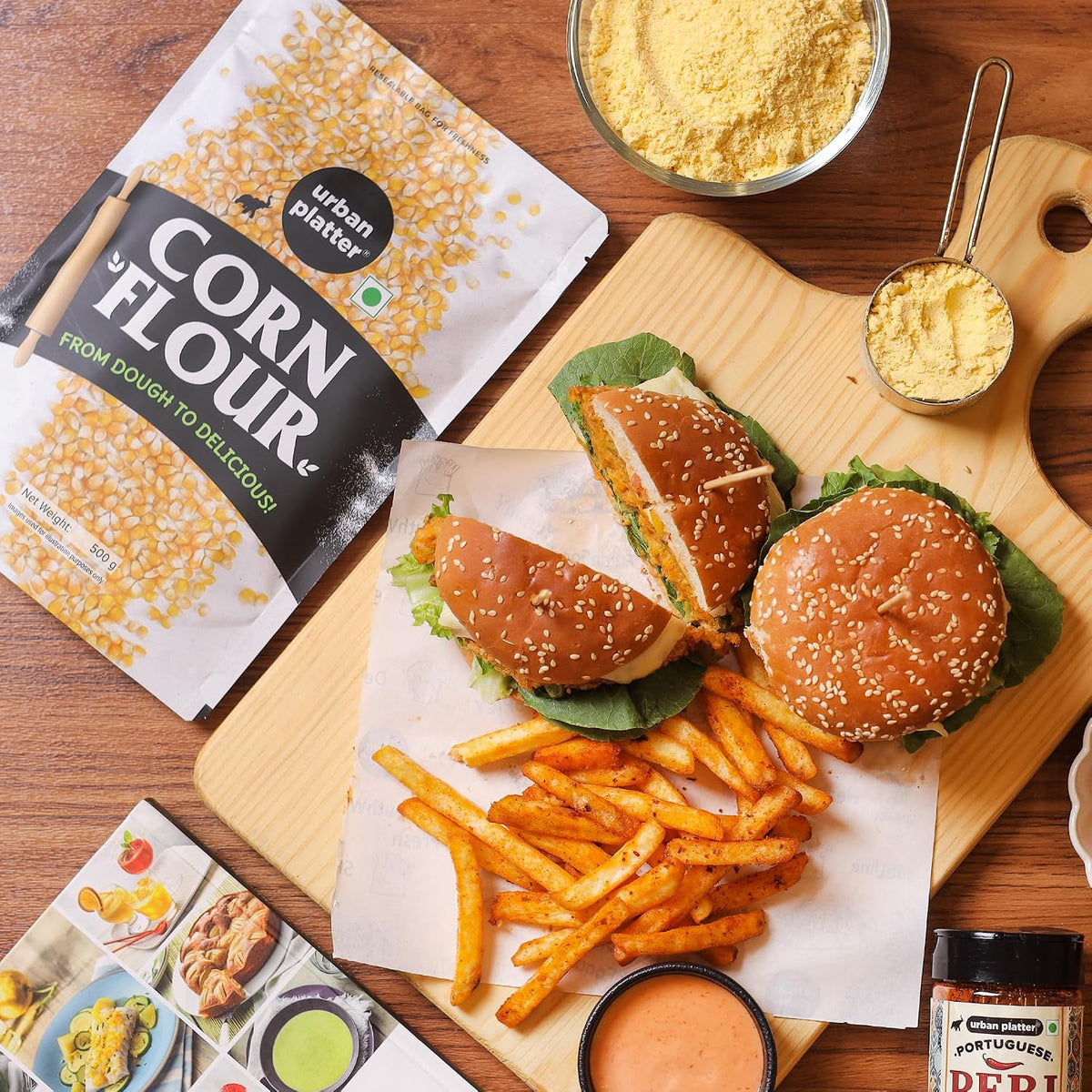 Urban Platter Golden Corn Flour, 500g (Stone-Ground Makka Atta | Naturally Gluten-Free)