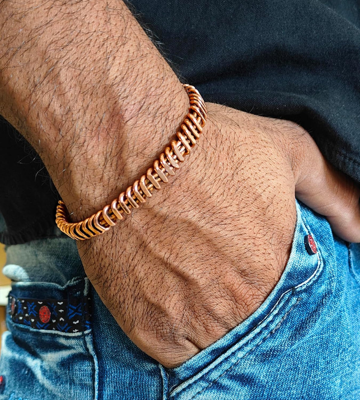 SHINDE EXPORTS pure original copper tamba kada bracelet for men and women boys