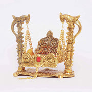 KridayKraft Metal Swing Laddu Gopal Jhula,Krishna Hindola Palana,Decorative Laddu Gopal for Temple Pooja,Showpiece Figurines,Religious Idol Gift Article...