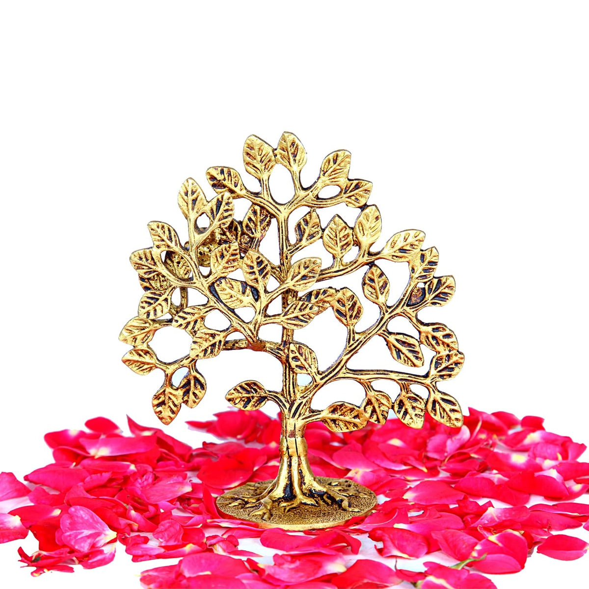 Aalayam Selveer Kalpavriksha | Karpaga Viruksham | Karpagavirutcham Tree in Brass | Kalpavruksham Brass 15 CM Height, Gold Colour 1 No