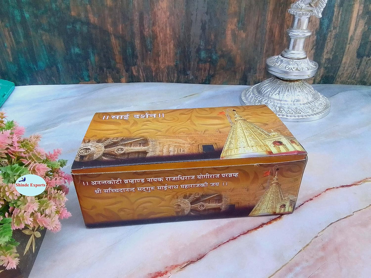 SHINDE EXPORTS Decorative Shirdi Sai Baba Photo Frame with Charan Paduka for God Pooja and Gift.