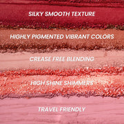 INSIGHT On The Go Eyeshadow Palette - Rosaline | Highly Pigmented | Silky Smooth | Crease-Free Blending | Shimmer & Matte Shades | Travel-Friendly (10g)