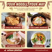 Urban Platter Rice Noodles, 400g (Naturally Gluten Free, Made with Rice Flour, No Additives, Ideal for Pan Asian Cooking)