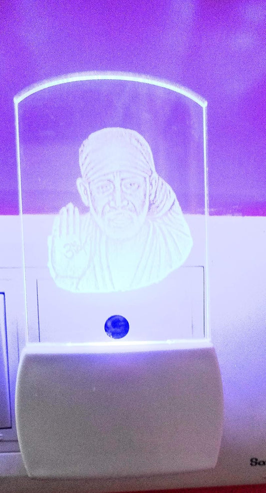 SHINDE EXPORTS Sai Baba Colour Changing LED Room Lamp (Design 4)