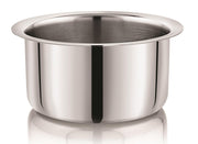 Vinod Brand Claro Heavy Gauge Stainless Steel Plain Tope, 1.5 MMCapacity 900 Ml