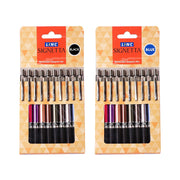 Linc Signetta Fine 0.7 mm Retractable Ball Pens | Blue & Black Ink | Pack of 20