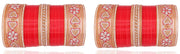 NMII Traditional Acrylic Bangles Red Chuda Set For Bridal Women & Girls with Zircon Gemstone & Beads | Wedding Chuda For Women Latest | Red Bangles Chooda | Diamond Chuda Set Party, Festive