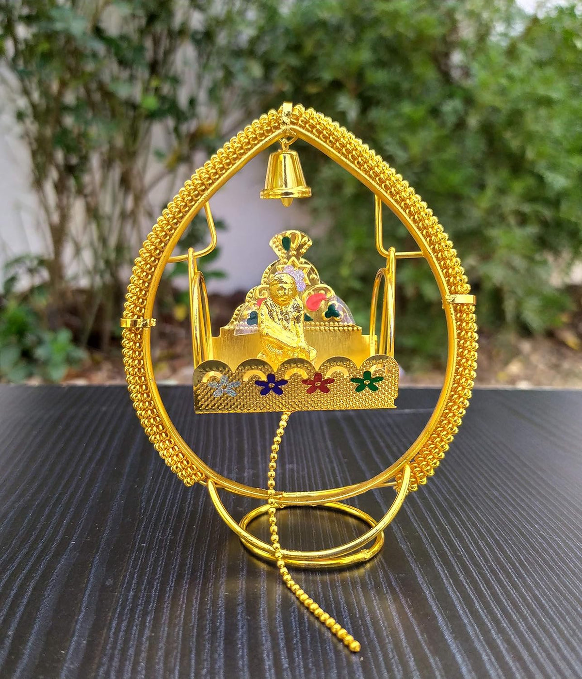 SHINDE EXPORTS Shirdi Sai Baba jhula for car Dashboard Home and Gifting (lamp Shape jhula)