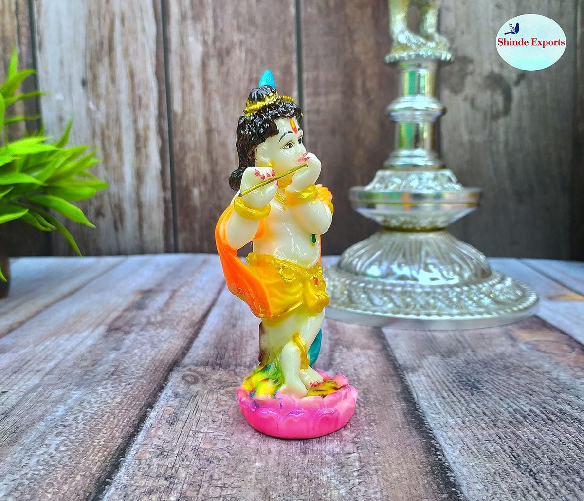SHINDE EXPORTS Krishna Idol/Krishna Idol for car Dashboard/Krishna murti 5.5 inches