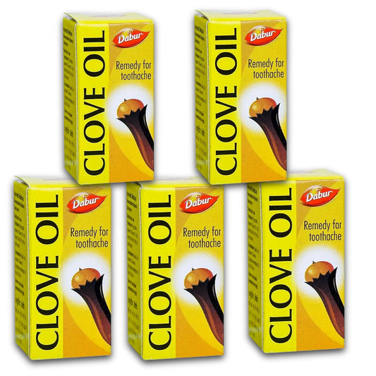 Dabur Clove Oil for Toothache Relief Pack of 5