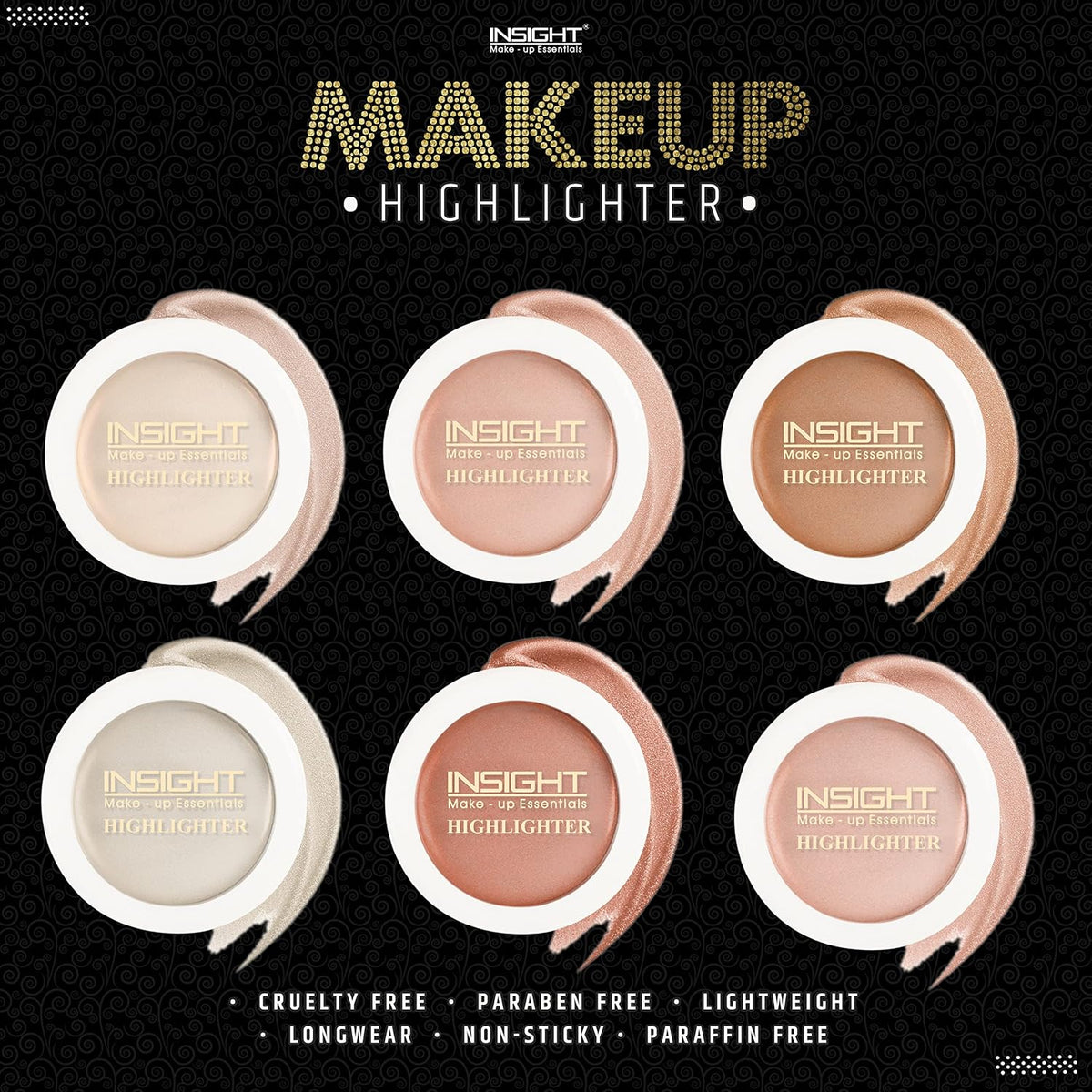 INSIGHT Highlighter for Face & Body - Mermaid Scale | Glitter Shimmer Makeup | Creamy, Lightweight, Easy to Blend, Long-Lasting Glow | 3.5g
