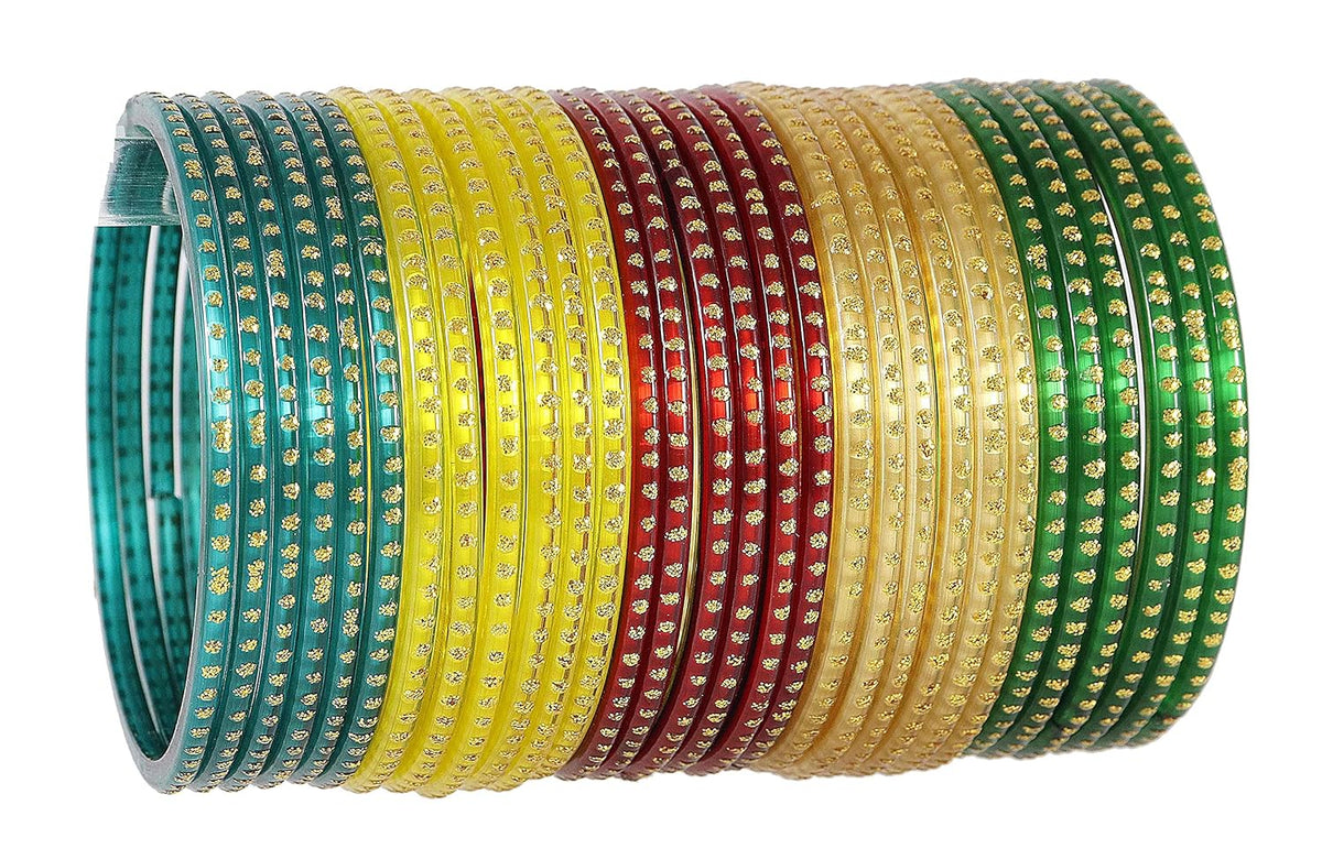 NMII Glass with Plain and Simple Design Glossy Finished Fancy Bangle Set For Women and Girls | Glass Bangles | Stylish Women's Bangles