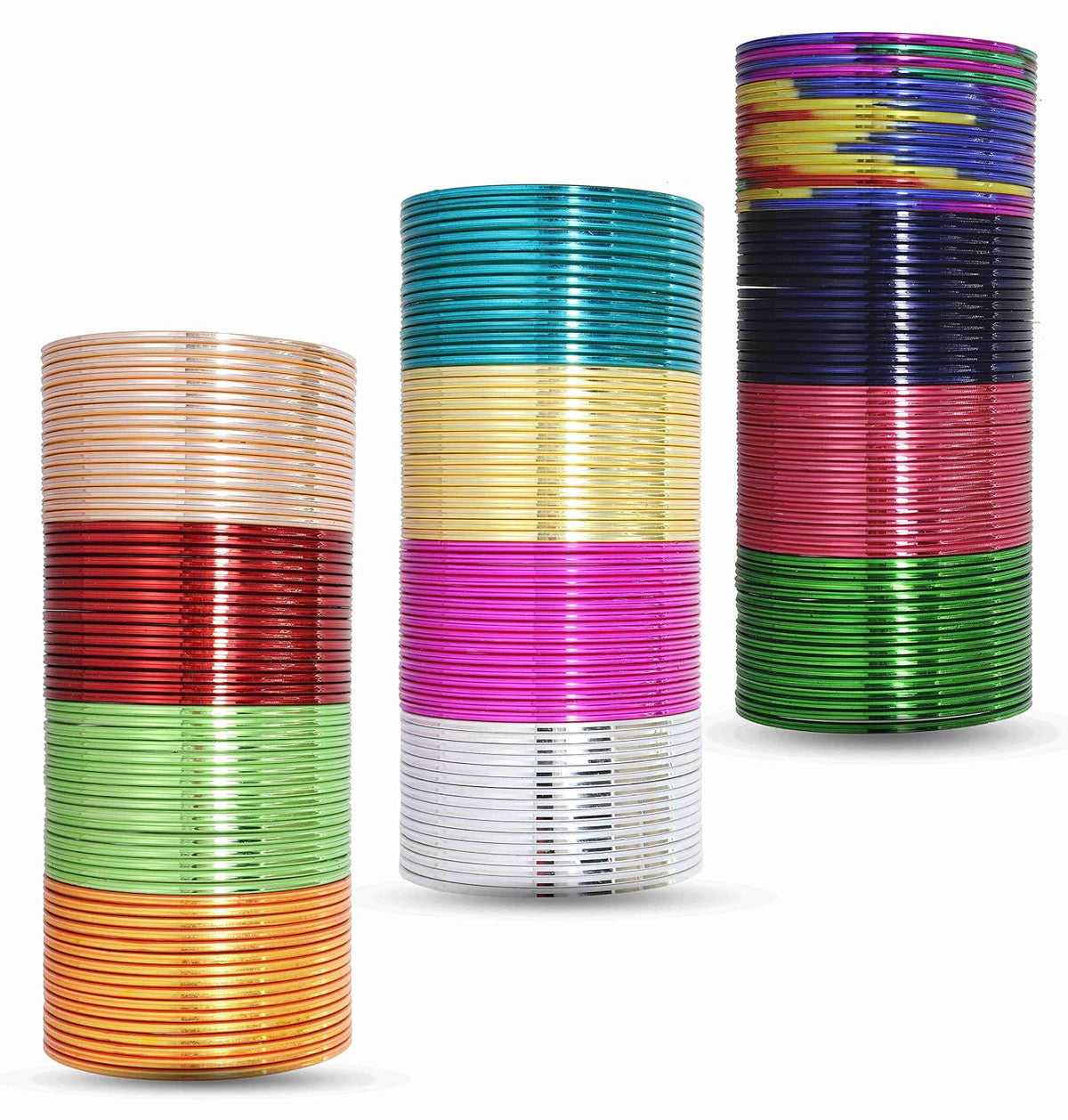 NMII Non-Precious Metal Base Metal With Colourful Plane Bangles Set For Women and Girls