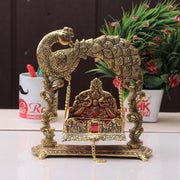 KridayKraft Metal Laddu Gopal Jhulla for Janmastmi Festive Gold Plated Decor Your Home Metal Palna for Krishna ji, Temple Office,Gift Article.