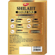 DABUR Shilajit Double Gold-10 Capsules|2X Stamina&Strength|100% Ayurvedic Capsules For More Strength,Power,Energy&Stamina|Helps In Countering Weakness|Premium Vitality Ayurvedic Supplement|For Men
