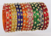 NMII Colourful Women's Bangles Set Studded with Zircon Gemstone & Beads | Daily use, Wedding, Party, Office | Bangles For Women Traditional | Girls fashion Jewellery