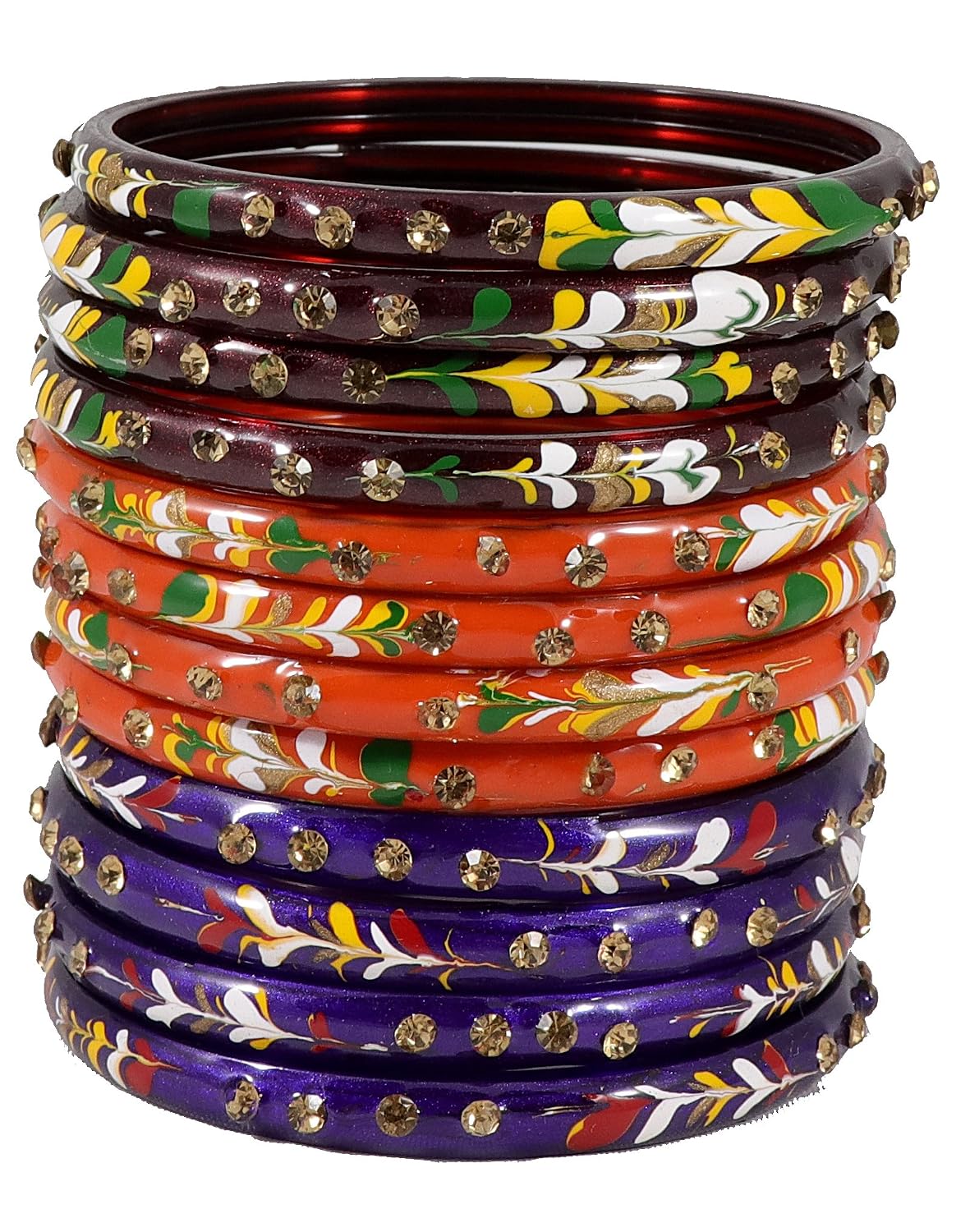 NMII Bangle Set for Women (Multi-Colour)
