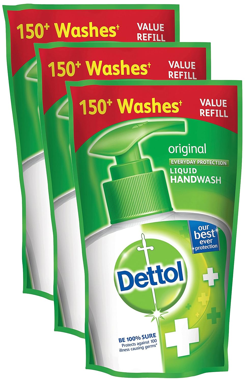 Spar Combo - Dettol Liquid Handwash Refill, Original, 185ml (Pack of 3) Promo Pack