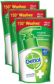 Dettol Original Handwash Refill, 185 ml (Pack of 3)