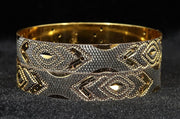 NMII Brass Gold Plated Bangles Set For Women's & Girls (Pack of 2)