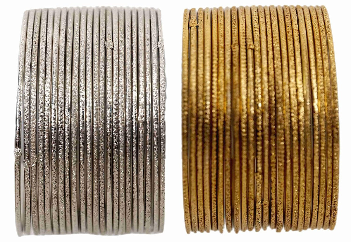 NMII Non-Precious Metal Base Metal Glossy Finished Bangles Set For Women and Girls