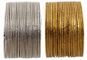 NMII Non-Precious Metal Base Metal Glossy Finished Bangles Set For Women and Girls