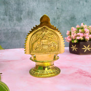 SHINDE EXPORTS ShGodess Laxmi/Lakshmi Brass Diya deepam lamp for puja/Pooja Worship. (Design 1)