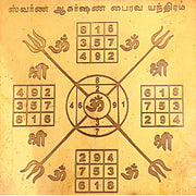 Aalayam Selveer Swarna Akarshana Bhairava Yantra Size 6"x6" Copper Brown Colour 1 Piece