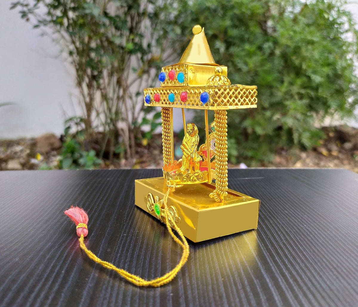 SHINDE EXPORTS Shirdi Sai Baba jhula for car Dashboard Home and Gifting (Temple jhula)