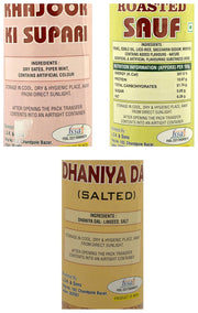 Dilkhush Khajoor Ki Supari and Roasted Sauf and Dhaniya Dal, 800 g (Combo of 6)