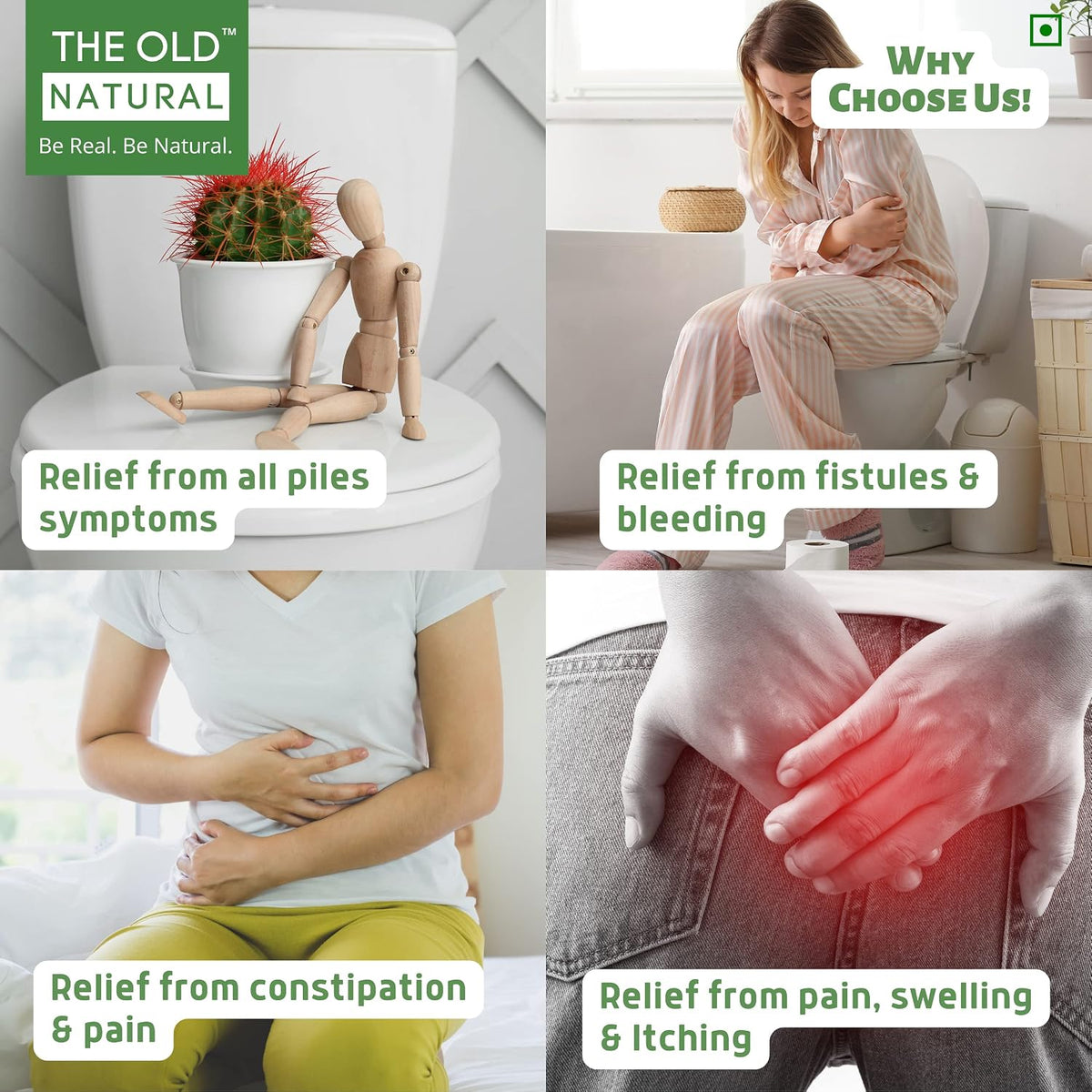 The Old Natural Pilesaway Piles medicine I For Piles, Hemorrhoid Support, Bavasir, Fissure. Fistula, Inflammation & Rectum I Fast Relieve In Bleeding, Burning & Pain I 60 Capsules