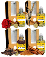 Parag Fragrances Pure Series Attar (Natural/Organic/Alcohol Free) - Best Long Lasting Attar For Men (4 in 1)