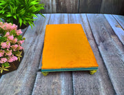 SHINDE EXPORTS Wooden Meenakari Chowki Bajot for Idols and Pooja Articles (Orange 23 x15cm)