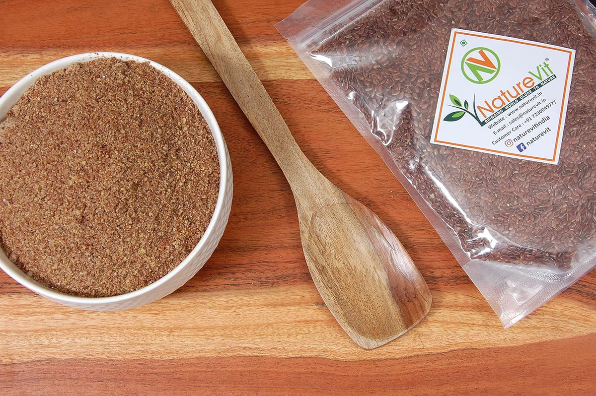 NatureVit Flax Seed Flour, 5 Kg [ 1 Kg x 5 Packets ]