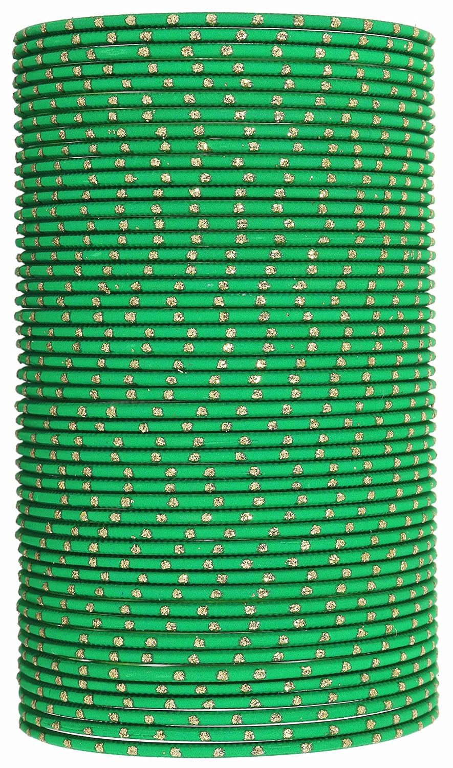 Nmii Green Metal Glossy Bangle Set For Women