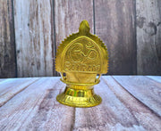 SHINDE EXPORTS Shirdi Saibaba Figure Golden Brass Diya for puja for Home Decor (5 inches Ashirwad Diya)