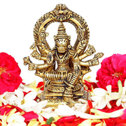 Aalayam Selveer Varahi Amman Statue with Thiruvachi | Varahi Amman Silai with Thiruvachi | Varahi Amman Brass Statue with Thiruvachi 11.5cm Height Brass Gold Colour 1 Piece