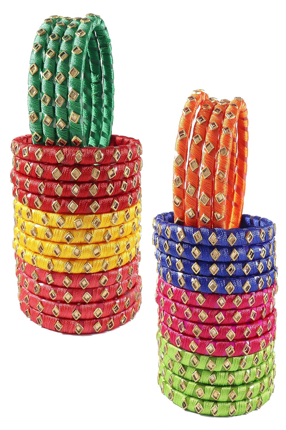 NMII Bangle Set for Women (Multi-Colour)