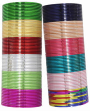 NMII Non-Precious Metal Base Metal with Simple Edges Glossy Finished Bangle Set For Women and Girls