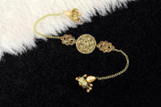 NMII Golden Crystal Charm Bracelet Set For Women and Girls Stylish | AD Diamond Chain Bracelet | Gift For Girls & Women | Women's Bangle Bracelet | Gold Fashion Jewelry- (Free Size)