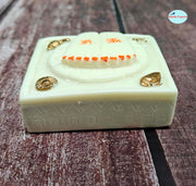 SHINDE EXPORTS Small Marble charan Kamal paduka for puja