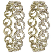 NMII Stylish Alloy Metal Gold Plated Bangles Set For Girls and Women Studded American Diamond Stone | Fancy Diamond Bangles | Metal bangles | Women Bangles For Wedding, Party, Function- Set of 2