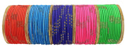NMII Non-Precious Metal with Base Metal Spreads with Zari Glossy Finished Premium Traditional Bridal Chuda Bangle set for Women and Girls