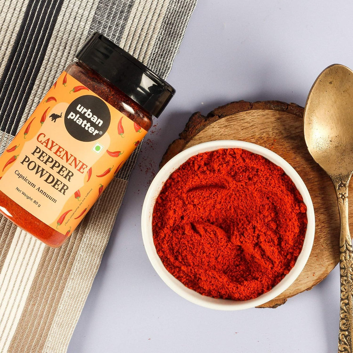Urban Platter Cayenne Pepper Powder, 80g (Bold, Fiery Heat | Essential Culinary Spice | Known to Support Heart Health & Metabolism)